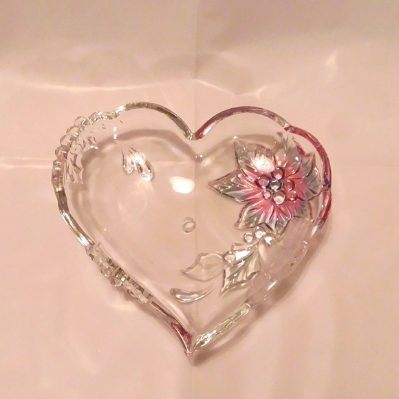 Vintage Mikasa Crystal Heart 2 Tier Dessert Tower - Picture 6 of 8